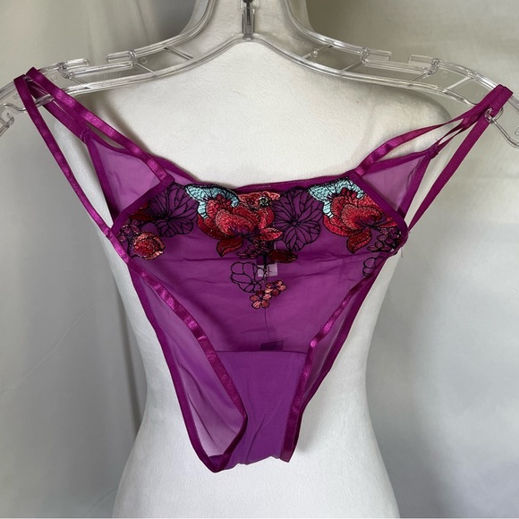 Adore Me Jayda Unlined Balconette Women's Bra & Panties Set Purple Size 36G/XL - Picture 8 of 14